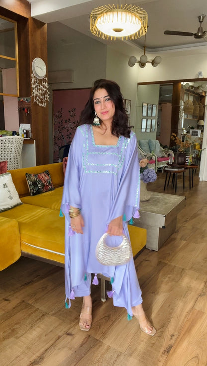 Mirror Work Antifit Kaftan Set