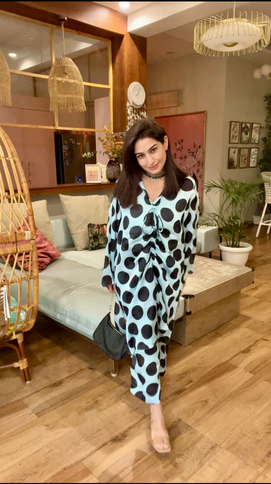 Polka Dot Kurta Set