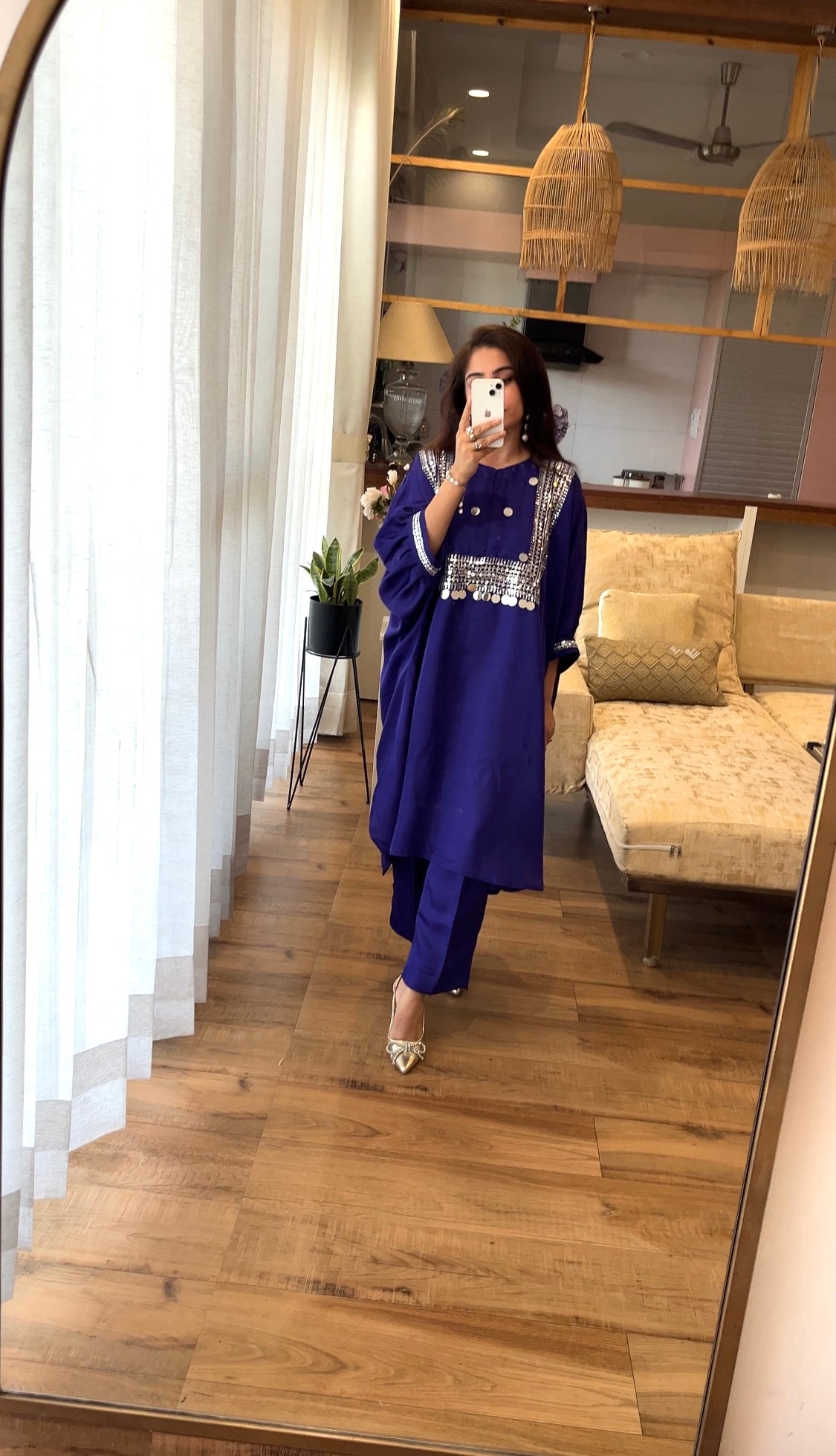 Coin Work Antifit Kaftan Set